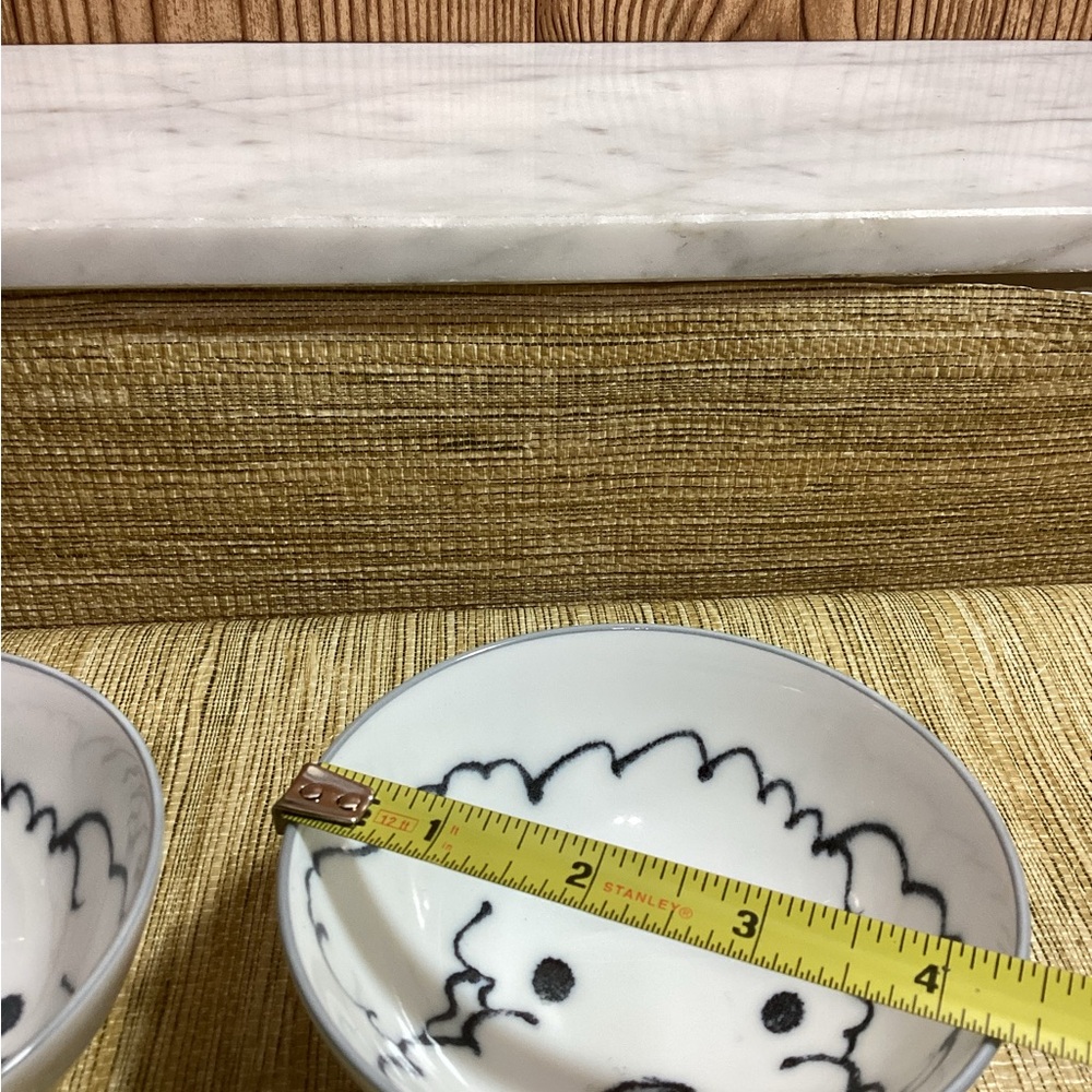 Anthropologie Dogs Days Portrait Rice Bowls with Dog Design set of 2 - Picture 6 of 6